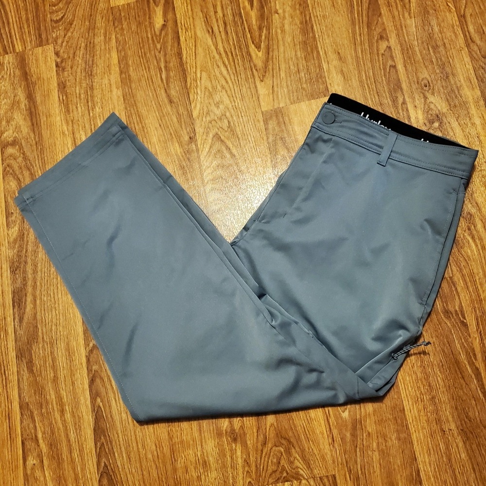 Hurley Hybrid Pants Men 38x29 Blue Elastic Waistband‎ Stretch Performance New